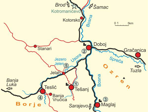 Map of Around Usora River